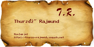 Thurzó Rajmund névjegykártya